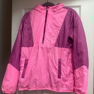 Lands End Pink/Purple Windbreaker Jacket